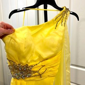 Yellow long dress size 10